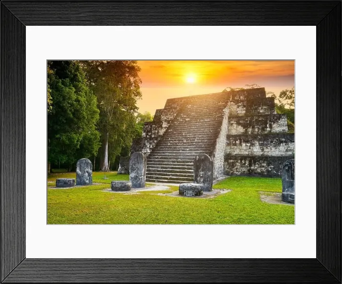 Framed Print : Ancient Maya Ruins, Tikal National Park, Guatemala