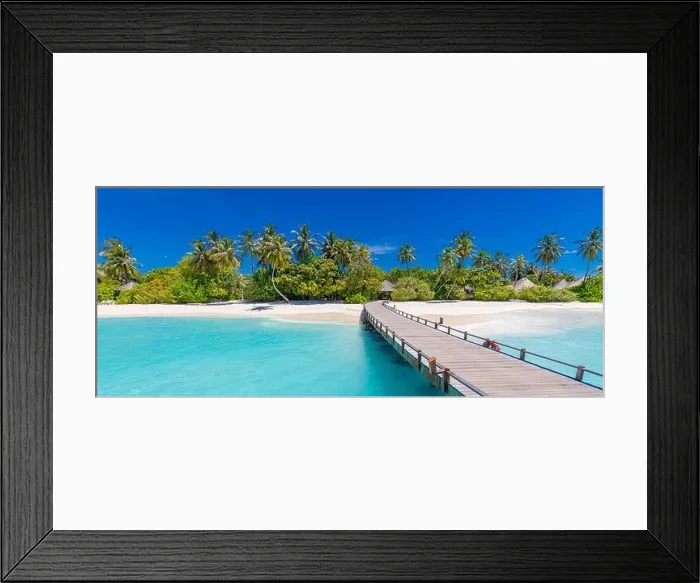 Framed Print : Maldives island beach. Tropical landscape of summer scenery, white sand with palm trees. Luxury travel vacation destination. Amazing beach landscape Framed Print : Maldives island beach. Tropical landscape of summer scenery, white sand with palm trees. Luxury travel vacation destination. Amazing beach landscape
