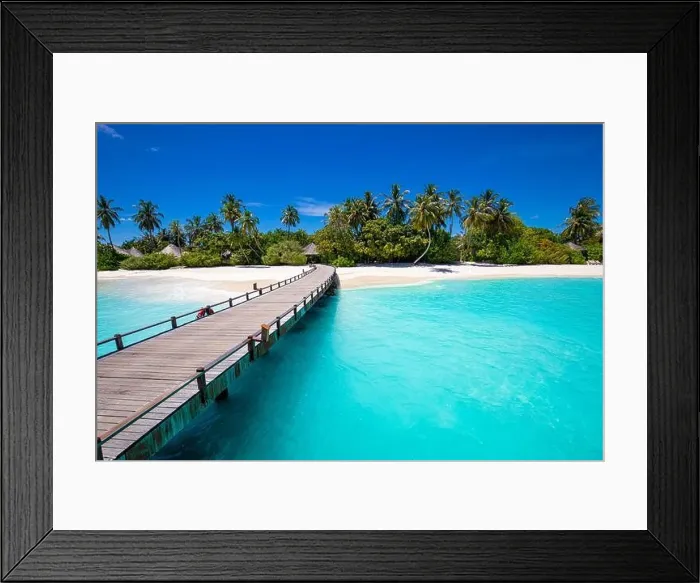 Framed Print : Maldives island beach. Tropical landscape of summer scenery, white sand with palm trees. Luxury travel vacation destination. Amazing beach landscape Framed Print : Maldives island beach. Tropical landscape of summer scenery, white sand with palm trees. Luxury travel vacation destination. Amazing beach landscape