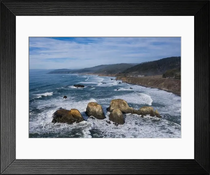 Framed Print : The cold, nutrient-rich waters of the Pacific Ocean beat against the rocky and incredibly scenic coastline of Northern California in Mendocino Framed Print : The cold, nutrient-rich waters of the Pacific Ocean beat against the rocky and incredibly scenic coastline of Northern California in Mendocino