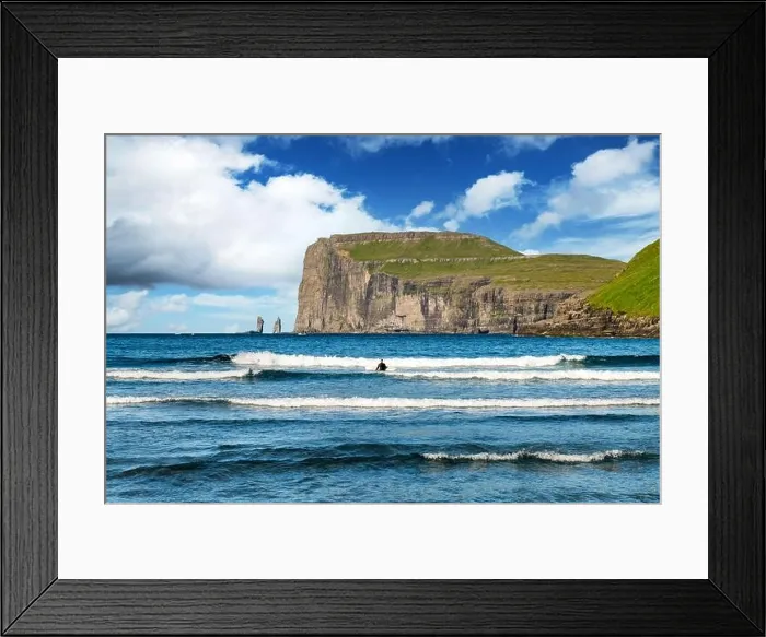 Framed Print : Tjornuvik beach on Streymoy island, Faroe Islands, Denmark. Landscape photography Framed Print : Tjornuvik beach on Streymoy island, Faroe Islands, Denmark. Landscape photography