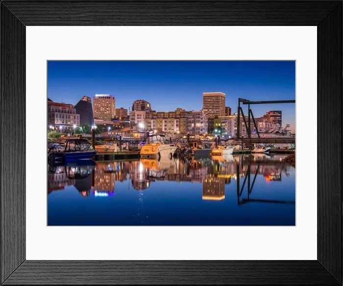 Framed Print : Tacoma, Washington, USA downtown skyline at dusk on Commencement Bay Framed Print : Tacoma, Washington, USA downtown skyline at dusk on Commencement Bay