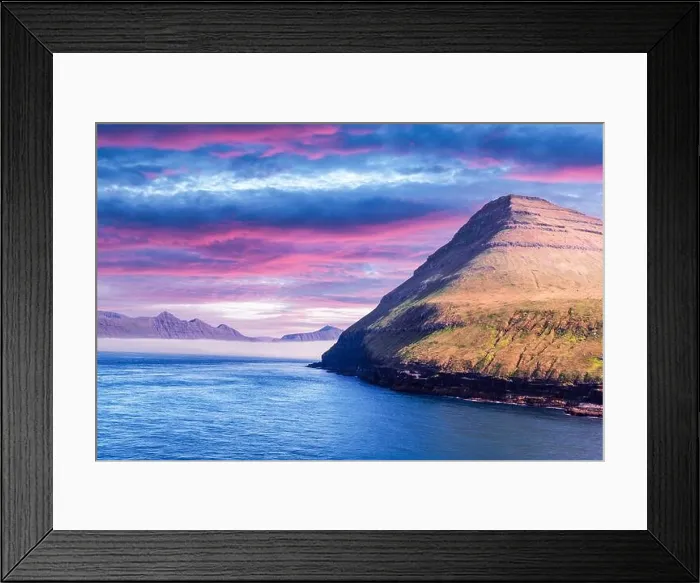 Framed Print : Picturesque view on faroese islands mountains near village of Gjogv on the Eysturoy island, Faroe Islands, Denmark. Landscape photography Framed Print : Picturesque view on faroese islands mountains near village of Gjogv on the Eysturoy island, Faroe Islands, Denmark. Landscape photography
