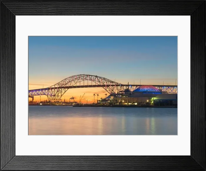 Framed Print : Corpus Christi, Texas, USA at Corpus Christi Harbor Bridge at dusk Framed Print : Corpus Christi, Texas, USA at Corpus Christi Harbor Bridge at dusk