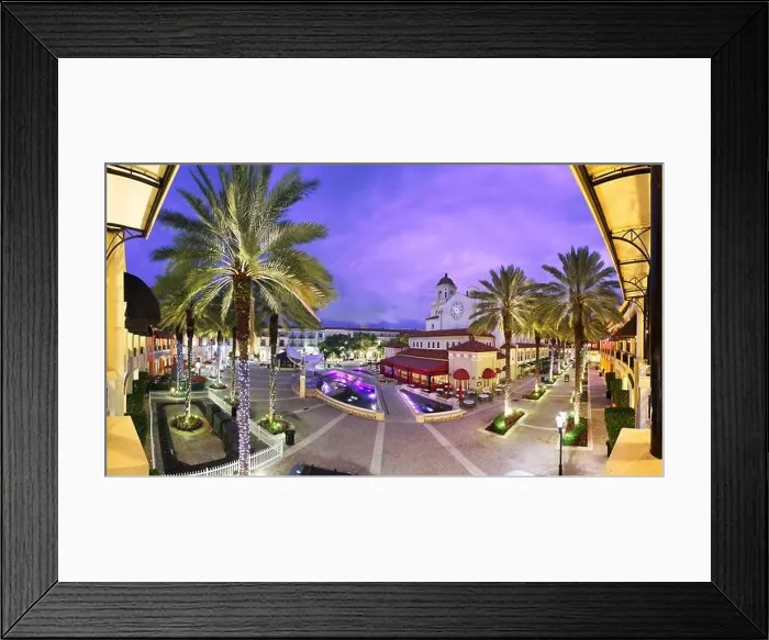 Framed Print : West Palm Beach, Florida, USA at Citypace at night Framed Print : West Palm Beach, Florida, USA at Citypace at night