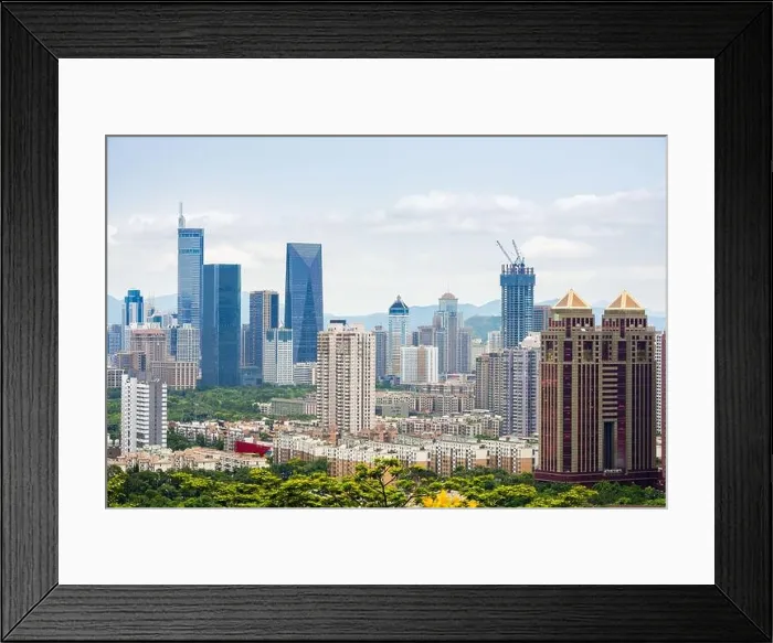 Framed Print : Shenzhen, China downtown city skyline Framed Print : Shenzhen, China downtown city skyline