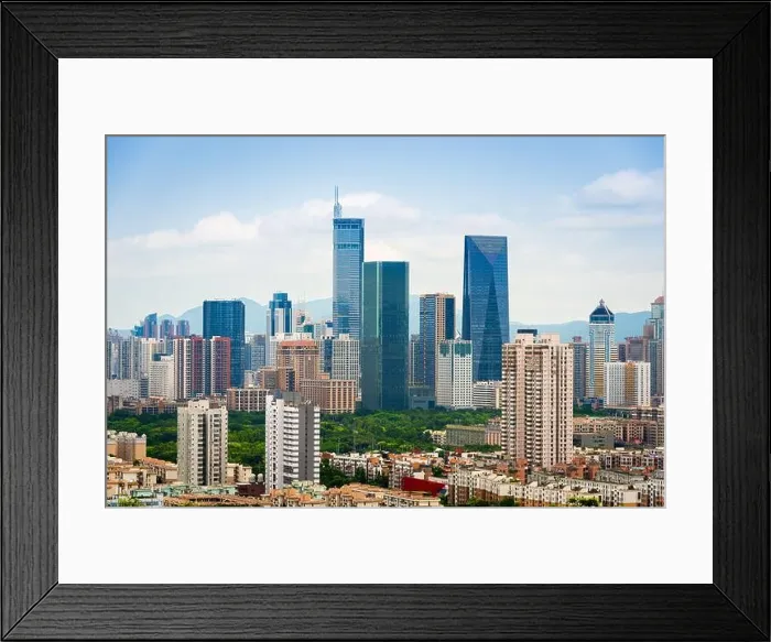 Framed Print : Shenzhen, China downtown city skyline Framed Print : Shenzhen, China downtown city skyline
