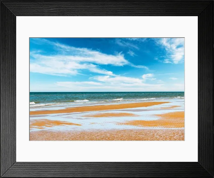 Framed Print : Tide waves on tropical beach sand and blue ocean water. Beauty sea texture. Vacations background Framed Print : Tide waves on tropical beach sand and blue ocean water. Beauty sea texture. Vacations background