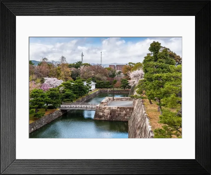 Framed Print : Kyoto, Japan at the moat of Nijo Castle Framed Print : Kyoto, Japan at the moat of Nijo Castle