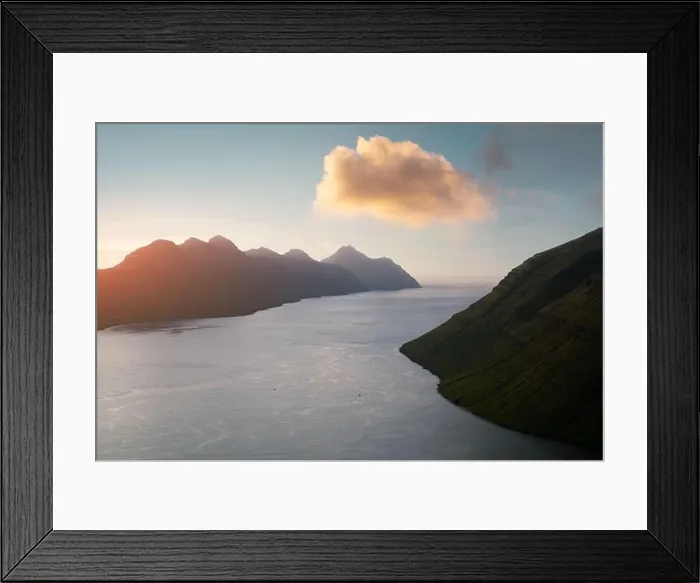 Framed Print : Picturesque sunset view from Klakkur peak Framed Print : Picturesque sunset view from Klakkur peak