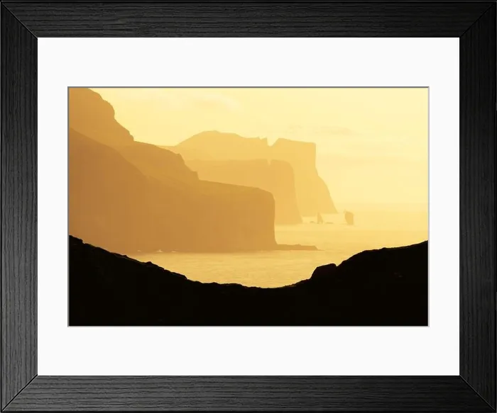 Framed Print : Famous Risin og Kellingin rocks and cliffs