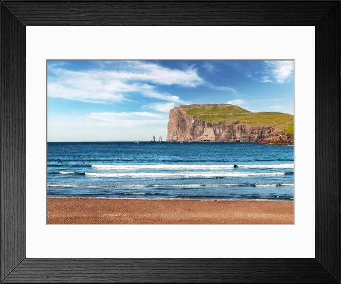 Framed Print : Tjornuvik beach on Streymoy island Framed Print : Tjornuvik beach on Streymoy island