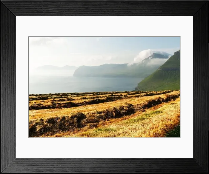 Framed Print : Wonderful summer scene with dried hay Framed Print : Wonderful summer scene with dried hay