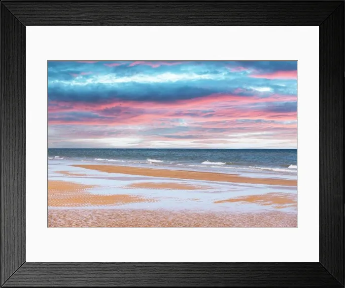 Framed Print : Tide waves on tropical beach sand and blue ocean Framed Print : Tide waves on tropical beach sand and blue ocean