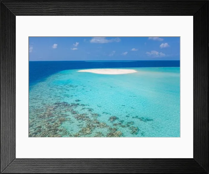 Framed Print : Beautiful aerial photo of exotic sandbank, idyllic tropical beach landscape, blue sea ripples and white sand. Romantic and relaxing summer mood vibes Framed Print : Beautiful aerial photo of exotic sandbank, idyllic tropical beach landscape, blue sea ripples and white sand. Romantic and relaxing summer mood vibes