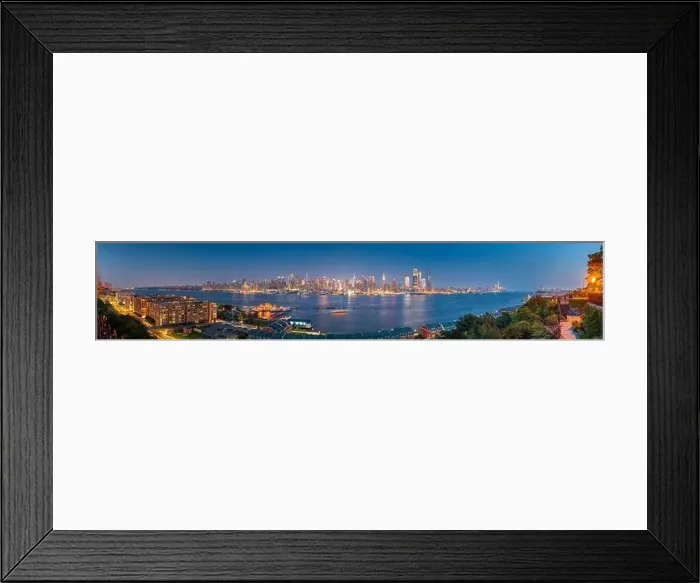 Framed Print : New York, New York, USA Midtown Manhattan skyline on the Hudson River at night Framed Print : New York, New York, USA Midtown Manhattan skyline on the Hudson River at night