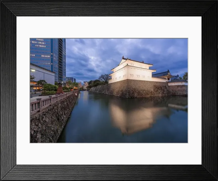 Framed Print : Sunpu Castle, Shizuoka, Japan at twilight Framed Print : Sunpu Castle, Shizuoka, Japan at twilight