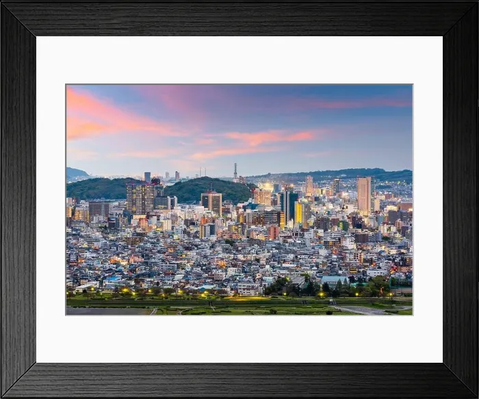 Framed Print : Shizuoka City, Japan downtown skyline at twilight Framed Print : Shizuoka City, Japan downtown skyline at twilight
