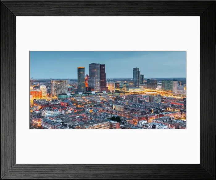 Framed Print : The Hague, Netherlands city centre skyline at twilight Framed Print : The Hague, Netherlands city centre skyline at twilight