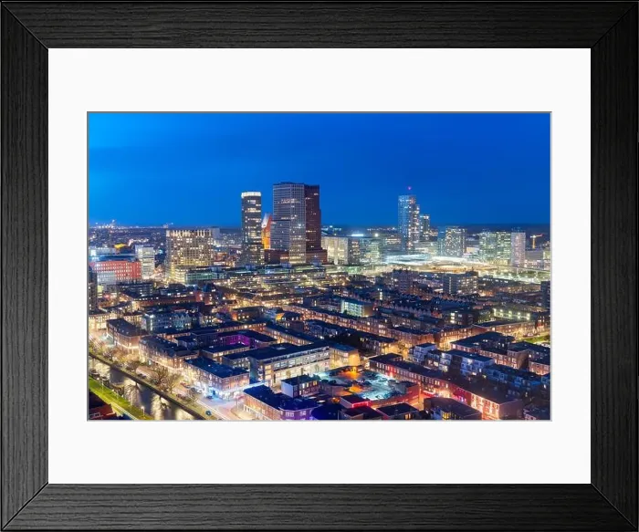Framed Print : The Hague, Netherlands city centre skyline at twilight Framed Print : The Hague, Netherlands city centre skyline at twilight