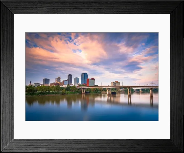 Framed Print : Little Rock, Arkansas, USA skyline on the river at twilight Framed Print : Little Rock, Arkansas, USA skyline on the river at twilight