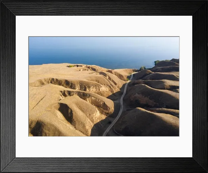 Framed Print : Unique hilly shores on the Black Sea coast in southern Ukraine. Landscape photography Framed Print : Unique hilly shores on the Black Sea coast in southern Ukraine. Landscape photography