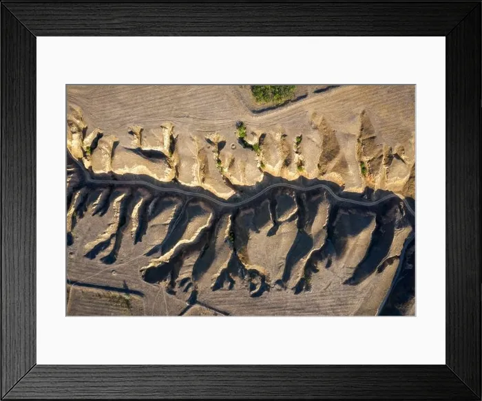 Framed Print : Aerial view on famous in Ukraine Kherson Grand Canyon or Kherson mountains or Stanislav Hills near Stanislav village Framed Print : Aerial view on famous in Ukraine Kherson Grand Canyon or Kherson mountains or Stanislav Hills near Stanislav village