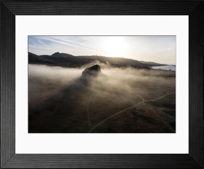 Framed Print : The Pacific Ocean washes against the scenic coastline of northern California in Sonoma. This region is often covered by a thick marine layer of mist Framed Print : The Pacific Ocean washes against the scenic coastline of northern California in Sonoma. This region is often covered by a thick marine layer of mist