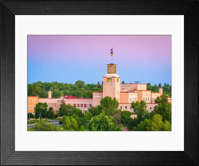 Framed Print : Santa Fe, New Mexico, USA downtown skyline at dusk Framed Print : Santa Fe, New Mexico, USA downtown skyline at dusk
