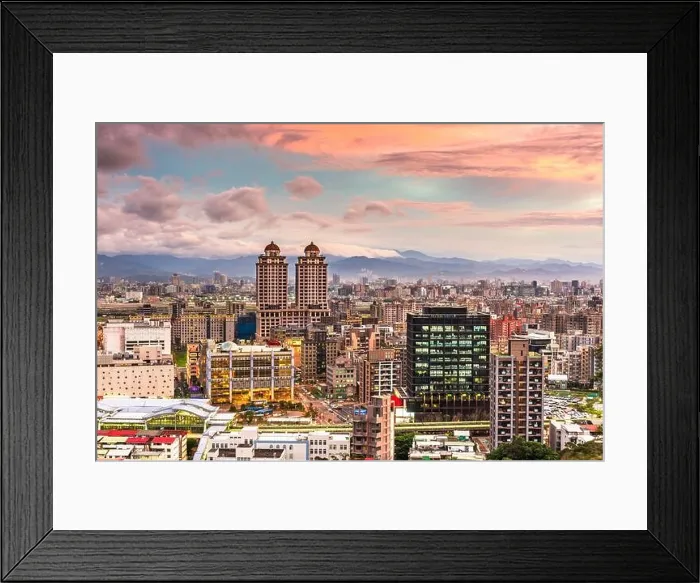 Framed Print : Taipei, Taiwan city skyline in the Xinyi District at twilight Framed Print : Taipei, Taiwan city skyline in the Xinyi District at twilight