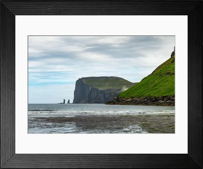 Framed Print : Tjornuvik beach on Streymoy island, Faroe Islands, Denmark. Landscape photography Framed Print : Tjornuvik beach on Streymoy island, Faroe Islands, Denmark. Landscape photography