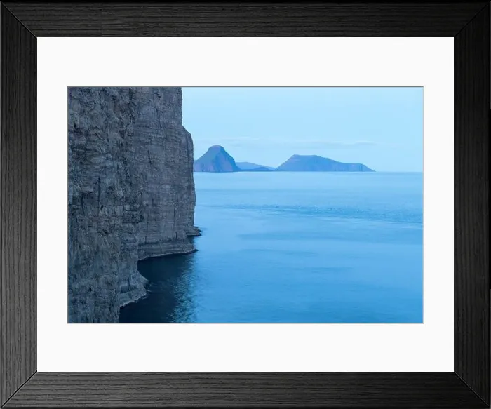 Framed Print : Evening view of islands in Atlantic ocean. Faroe Islands, Denmark. Landscape photography Framed Print : Evening view of islands in Atlantic ocean. Faroe Islands, Denmark. Landscape photography