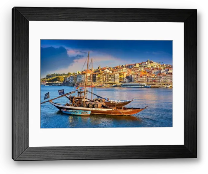 Framed Print : Traditional Rabelo boats, Porto, Portugal Framed Print : Traditional Rabelo boats, Porto, Portugal