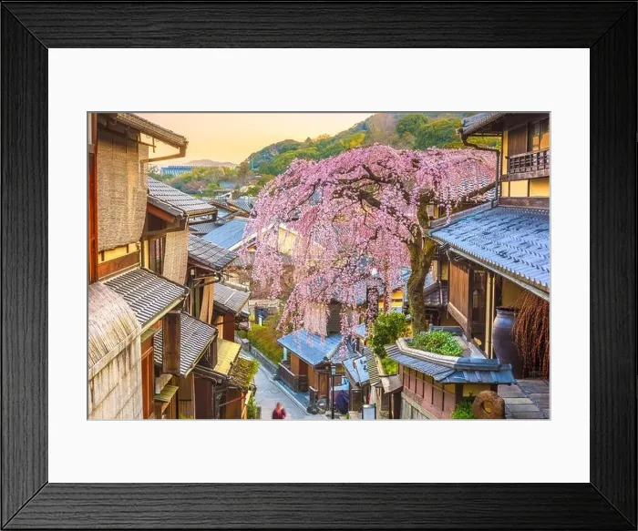 Framed Print : Kyoto, Japan springtime in the historic Higashiyama district art dawn Framed Print : Kyoto, Japan springtime in the historic Higashiyama district art dawn