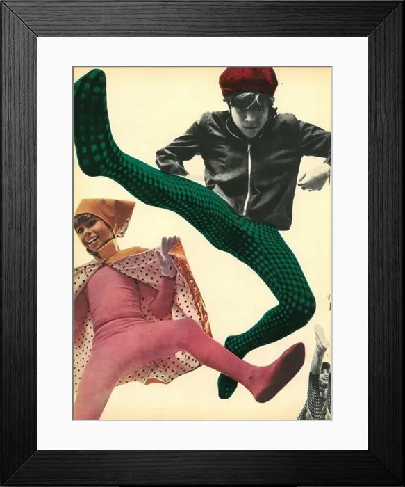 Framed Print : Vintage illustration colour retro graphic design 60s Framed Print : Vintage illustration colour retro graphic design 60s