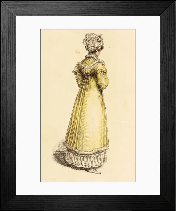Framed Print : Fashion Plate, Walking Dress for La Belle Assemblée'. John Bell (England, 1745 - 1831). England, London, May 1815. Prints; engravings Framed Print : Fashion Plate, Walking Dress for La Belle Assemblée'. John Bell (England, 1745 - 1831). England, London, May 1815. Prints; engravings