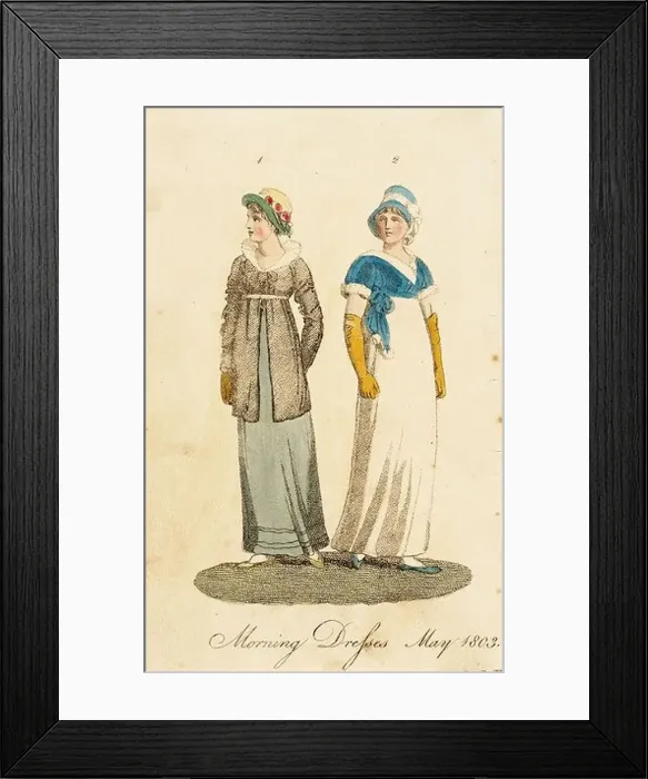 Framed Print : Fashion Plate (Morning Dresses May 1803) M.86.266.52 Framed Print : Fashion Plate (Morning Dresses May 1803) M.86.266.52