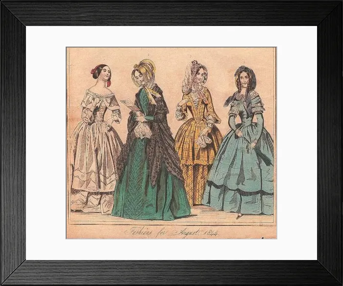 Framed Print : 1844 fashion Plate Framed Print : 1844 fashion Plate
