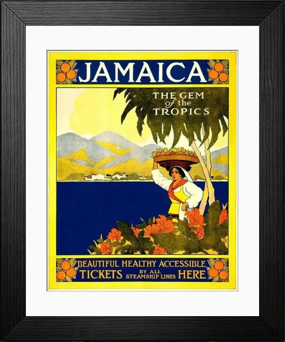 Framed Print : A vintage travel poster for Jamaica Framed Print : A vintage travel poster for Jamaica