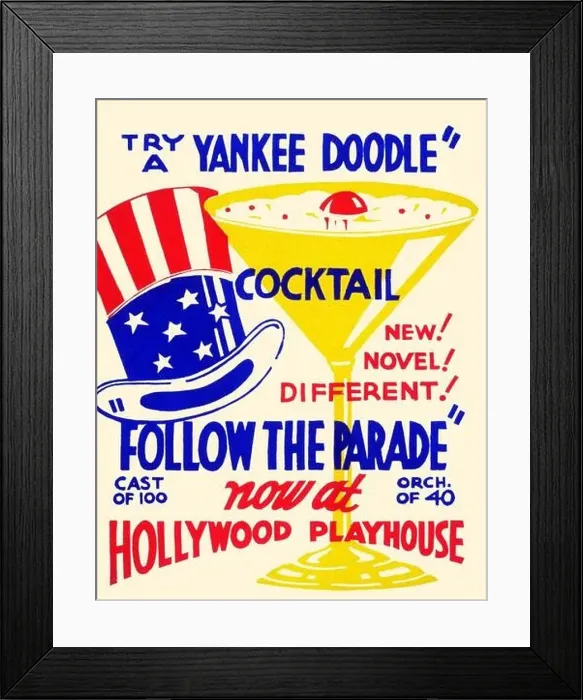 Framed Print : Try a Yankee Doodle cocktail Framed Print : Try a Yankee Doodle cocktail