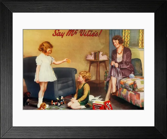 Framed Print : Mc Vities cookies Antique advertising 1930 Framed Print : Mc Vities cookies Antique advertising 1930