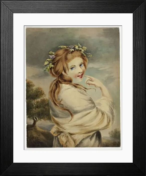 Framed Print : Lady Hamilton as Nature, 1800 / 1850 Framed Print : Lady Hamilton as Nature, 1800 / 1850