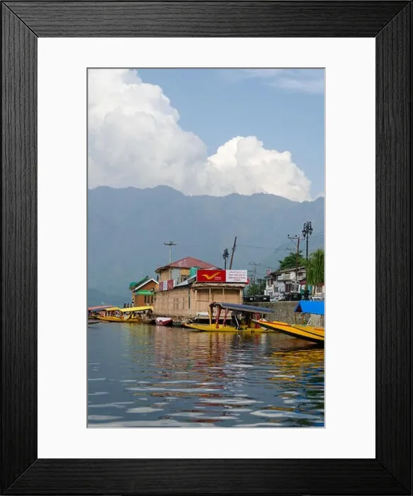 Framed Print : Nehru Park Floating Post Office on Dal Lake, Srinagar, Jammu and Kashmir, India Framed Print : Nehru Park Floating Post Office on Dal Lake, Srinagar, Jammu and Kashmir, India