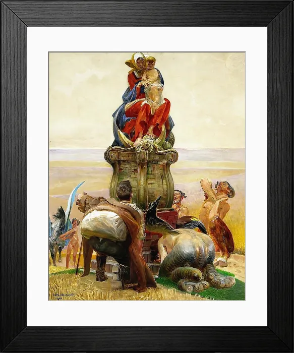 Framed Print : Malczewski Jacek - Adoracja Madonny - Polska Szkoła - - Malczewski Jacek - Adoration of the Madonna - Polish School - Framed Print : Malczewski Jacek - Adoracja Madonny - Polska Szkoła - - Malczewski Jacek - Adoration of the Madonna - Polish School -