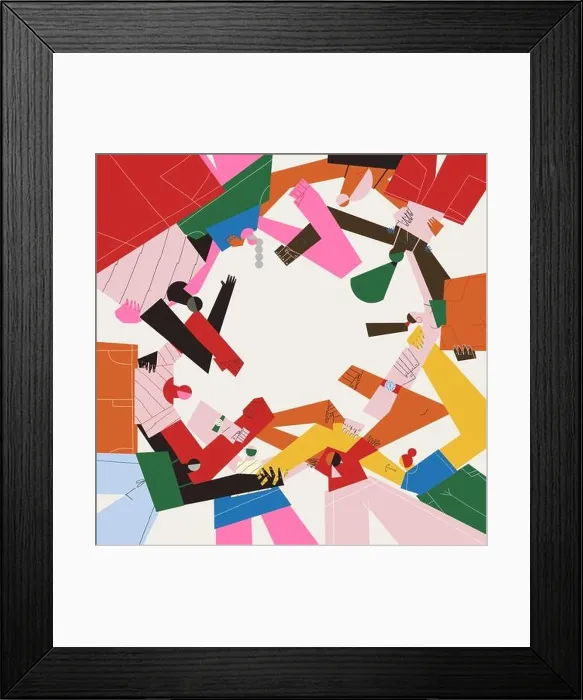 Framed Print : Circle of arms interlocked and helping hands. Diverse community and teamwork support each other by interlock hands and arms directly below in a meetin Framed Print : Circle of arms interlocked and helping hands. Diverse community and teamwork support each other by interlock hands and arms directly below in a meetin