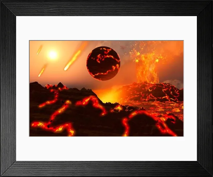 Framed Print : The Creation Of The Earth and Moon Framed Print : The Creation Of The Earth and Moon