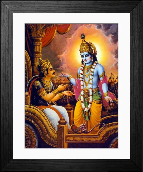 Framed Print : Krishna Arjun in their Chariot Framed Print : Krishna Arjun in their Chariot
