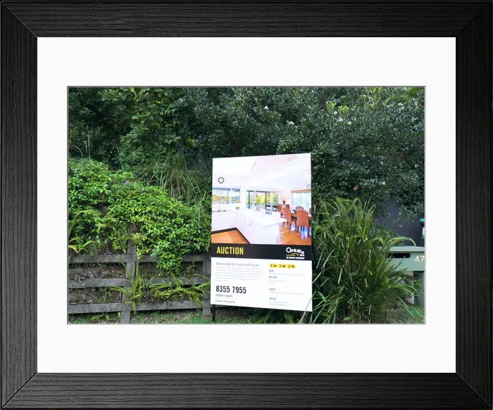 Framed Print : australian residential property for sale / sold / auction in avalon on sydney's northern beaches, australia