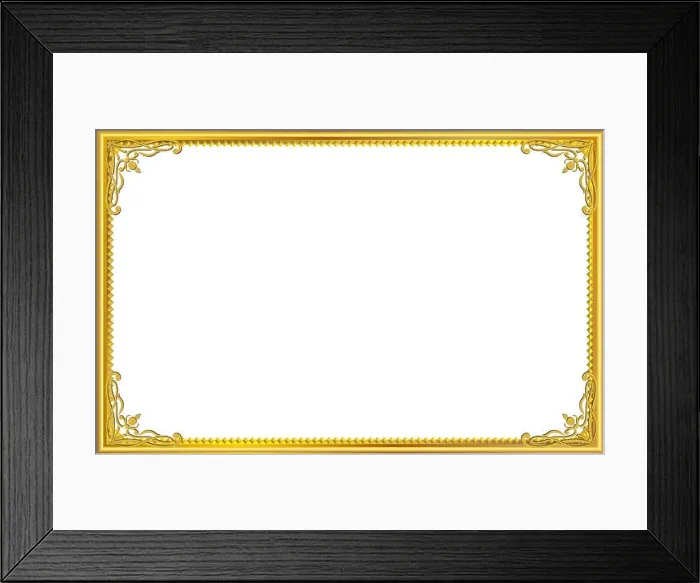 Framed Print : Vintage frame retro decoration corner template design.Gold photo frame with corner line floral for picture, Vector design Framed Print : Vintage frame retro decoration corner template design.Gold photo frame with corner line floral for picture, Vector design