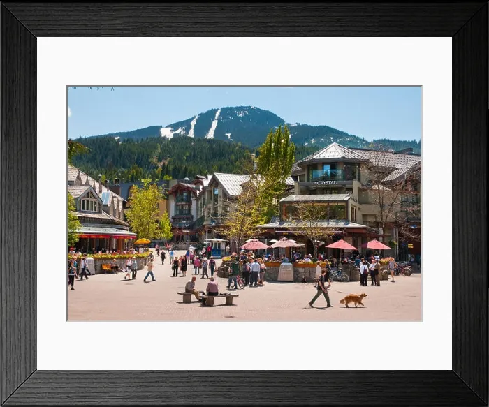 Framed Print : Whistler Village is a fun pedestrianfriendly area for visitors and residents Framed Print : Whistler Village is a fun pedestrianfriendly area for visitors and residents